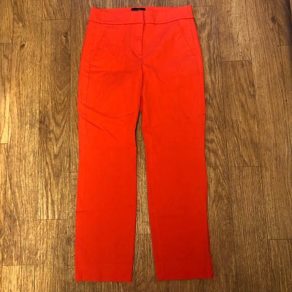 J. Crew Remi Pant in Grenadine Orange / Red Size 2 - Picture 2 of 10